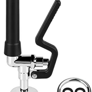 COOLWEST Pre-Rinse Sprayer Head with Hand Grip for Commercial Kitchen Sink Faucet, High Pressure Dish Spray Valve Nozzle Replacement Kit for Wall Mount Commercial Faucet