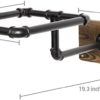 MyGift Wall Mounted Stability Ball Rack, Yoga and Exercise Ball Holder Stand with Industrial Metal Pipe and Burnt Wood - Image 2