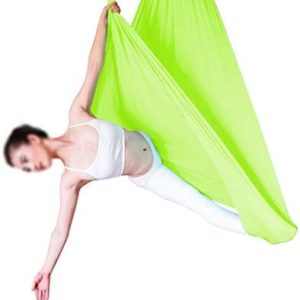 Anti-Gravity Yoga Hammock Flying Swing Aerial Traction Device Yoga Hammock Set Home Gym Hanging Belt Swing Trapeze (Color : Green)
