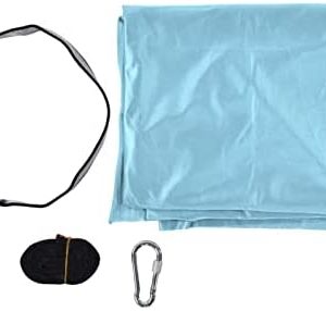 Liyeeo Yoga Swing Aerial Kit, Blue Soft Durable Elastic Adjustable Sturdy Nylon Yoga Hammock with Daisy Chains O for Aerial Yoga for Body Firming(Light Blue)