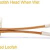 Leotruny 100% Natural Exfoliating Loofah with Long Wooden Handle Shower Back Brush (Off-White (2 Pack)) - Image 5