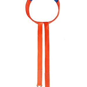 QWORK Battery Lifting Sling, 2" x 6' Polyester Web Sling, 5512 lbs Load Capacity, Forklift Battery Rope Sling with 2 Hooks