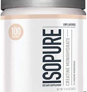 Isopure Unflavored Creatine Monohydrate Powder 500g (Packaging May Vary)