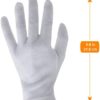 6 Pairs White Cotton Gloves for Inspection Cleaning Archive Photo Jewelry Silver Coin, Coyaho Work Gloves for Men Women Dry Hands Moisturizing SPA Eczema - Image 2