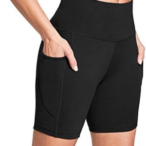 BALEAF Women's 6" High Waisted Biker Shorts Camo Soft Gym Workout Yoga Running Athletic Spandex Shorts with Pockets