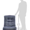 Amazon Basics Swivel Foam Lounge Chair - with Headrest, Adjustable, Denim - Image 5