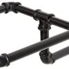 MyGift Wall Mounted Stability Ball Rack, Yoga and Exercise Ball Holder Stand with Industrial Metal Pipe and Burnt Wood - Image 5