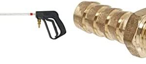 Valley Industries SG-5518-18-AMZ Pistol Grip Deluxe Agricultural Spray Gun & Anderson Metals 57001-0604 Brass Hose Fitting, Adapter, 3/8" Hose ID x 1/4" NPT Male