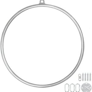ZEZYXUFM 34" Aerial Hoop Equipment Single Tab Yoga Ring Dancing Circus Home Gym