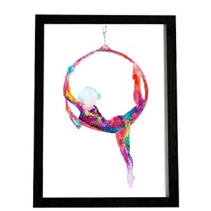 The hoop lady"lyra/hoop yoga" art print.