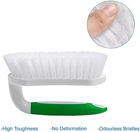 Amazer Scrub Brush Comfort Grip & Flexible Stiff Bristles Heavy Duty for Bathroom Shower Sink Carpet Floor - Pack of 2 (Blue+Green) - Image 4