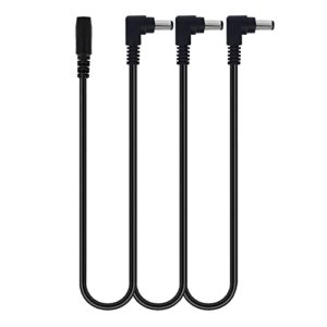 Pigtone 1 to 3 Way Daisy Chain Cable Power Supply Splitter Cable Adapter Guitar Effect Pedal Power Cable Black