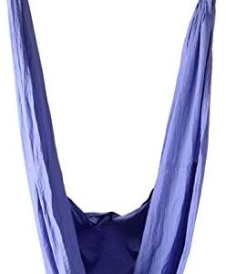 Yaami Aerial Yoga Swing Set Sling Yoga Hammock Trapeze Sling Kit Trapeze Equipment Anti Gravity Fitness Hanging Grip Inversion Tool for Beginners Adults Kids (Purple)