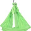 Hyuduo Aerial Yoga Swing, Aerial Yoga Hammock 1 X 2.8m Safe Breathable Relieve Pain Children's Elastic Hammock for Yoga Children Use (Green),Hammock - Image 2