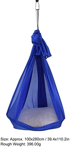 SALUTUY Yoga Sling, Aerial Yoga Swing Set Breathable Elastic Durable 25KN/5620 Lbf Easy to Set Up Aerial Yoga Hammock Kit Comfortable for Body Firming Aerial Yoga(Sapphire) - Image 8