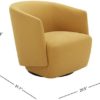 Amazon Brand - Rivet Coen Modern Upholstered Accent Swivel Chair, 30"W, Maize Yellow - Image 4