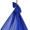 BuyWeek Yoga Hammock, 25KN Nylon Yoga Swings Elastic Yoga Hammock Aerial with Daisy Chains O Ring for Outdoor(Blue) - Image 4