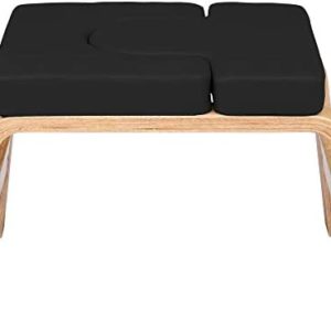 MengK Wooden Yoga Inversion Stool Black
