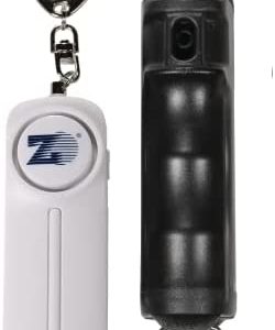 Zarc VEXOR Safety Kit Pepper Spray Police Strength with Self Defense Safety 130db Siren-Alarm with LED Light Avaliable in Black or White Alarms