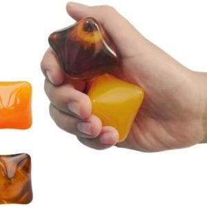 KOWVOWZ Resin Grip Ball Strength Trainer Exerciser, Finger Stretcher Trainer, Hand Exerciser, Stress Relief Strengthener Hand Gripper for Adults, Elderly Woman and Man Pack of 2 Random Color