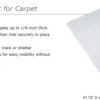 OFM Office Chair Mat for Carpet – Computer Desk Chair Mat for Carpeted Floors – Easy Glide Rolling Plastic Floor Mat for Office Chair on Carpet for Work, Home, Gaming with Extended Lip (36” x 48”) - Image 2