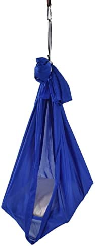 SALUTUY Yoga Sling, Aerial Yoga Swing Set Breathable Elastic Durable 25KN/5620 Lbf Easy to Set Up Aerial Yoga Hammock Kit Comfortable for Body Firming Aerial Yoga(Sapphire)