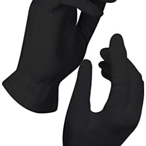 Black Gloves XL (10 Pair) - Cotton Gloves for Eczema, Cotton Gloves for Dry Hands, Black Cotton Gloves for Women, Spa Glove, Lotion Glove, Sleeping Glove