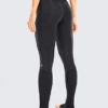 CRZ YOGA Women's Naked Feeling Yoga Leggings 32 Inches - High Waist Goddess Extra Long Ribbed Yoga Pants with Pockets - Image 2