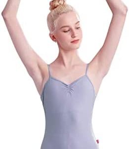 Daydance Camisole Teens Women Dance Leotards for Ballet, Gymnastic with Color Waist Line
