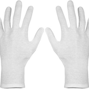 Paxcoo 6 Pairs XL White Cotton Gloves for Dry Hand Moisturizing Cosmetic Eczema Hand Spa and Coin Jewelry Inspection