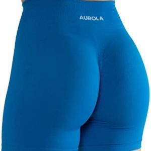 AUROLA Intensify Workout Shorts for Women Seamless Scrunch Short Gym Yoga Running Sport Active Exercise Fitness Shorts