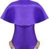 YUUMIN Girls Cosplay Circus Trapeze Artist Costume Kids Leotard with Cape Top Fancy Party Dress Up Role Play - Image 2
