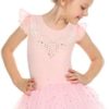 Zaclotre Kid Girls Ruffle Sleeve Ballet Skirted Leotard Shiny Dance Tutu Dresses - Image 3