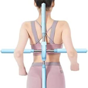 WANWEN Yoga Sticks Training for Posture Corrector,Humpback Correction Stick Yoga Open Back,Men Women Posture Trainer Corrector,Stretching Tool with Stick Buckle for Teenagers Students Adults