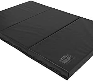 IncStores 4 Inch Thick Folding Landing Mat | Vinyl-Wrapped Foam Gymnastics Mat | Heavy-Duty Landing Pad for Acrobatic Vaulting, Dismounts, and Stunts