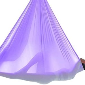 BPDVYRN Elastic Pilates Yoga Swing Aerial, Yoga Hammock Yoga Hammock with Carabiner,Daisy Chain,Hanging disc