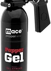 Mace Brand Pepper Gel, Magnum 3, Magnum 4, Magnum 9, or Night Defender with LED Light, Black