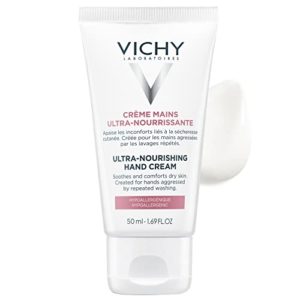 Vichy Ultra-Nourishing Hand Cream for Dry Hands, Hand Lotion with Shea Butter, Non-Sticky & Non-Greasy, 1.69 fl. oz.