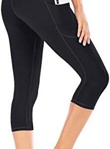 IUGA High Waisted Yoga Pants for Women with Pockets Capri Leggings for Women Workout Leggings for Women Yoga Capris