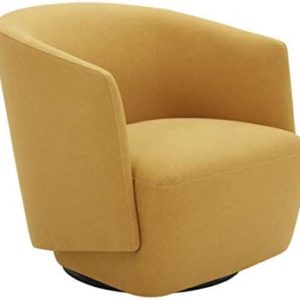 Amazon Brand - Rivet Coen Modern Upholstered Accent Swivel Chair, 30"W, Maize Yellow