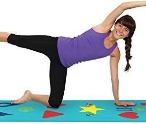 Chi Universe, Phresh Chi Adult/Tween Yoga Mat in Aqua for Exercise, Meditation, Fitness, Wellness - Easy to Learn Mats for All Levels with Free App Games, Fun Activities & Poster - 72” x 24” x 5mm
