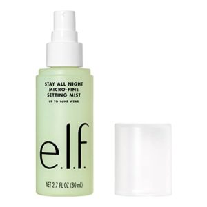 e.l.f. Stay All Night Micro-Fine Setting Mist, 16HR Wear, Hydrating & Refreshing, 2.7 Fl Oz (80mL)