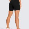 CRZ YOGA Women's Naked Feeling Light Running Shorts 6 Inches - High Waisted Gym Biker Compression Shorts with Pockets - Image 2