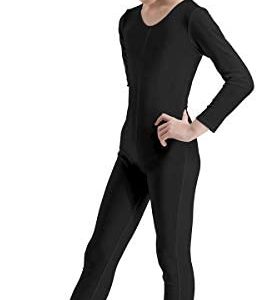 easyforever Kids Girls One Piece Long Sleeves Full Body Footless Gymnastics Ballet Dance Leotard Jumpsuit