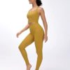FITTIN High Waisted Yoga Leggings for Women - Ribbed Yoga Pants with Pockets Tummy Control Full-Length Gym Workout Leggings - Image 6