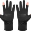 Elastic Summer Gloves for Men, Non-Slip Anti-UV Breathable Gloves, Sunscreen Ice Silk Cooling Thin Fingerless Mittens for Driving Bike Cycling - Image 4