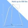 Aerial Yoga Swing Stand, AUDORS Indoor Swing Stand Aerial Silks Stand Multifunctional Metal Frame Hanging Tent for Adults - Hold Up to 550 Lbs - Image 3