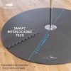 Dancing Pole Crash Mat Pole Fitness Exercise Mat Workout Gym Mat | Extra Thick 15mm | Huge 5.9' Diameter | Exercise Floor Mat Dancing Pole For Home Yoga Pilates Gymnastics | Interlocking EVA Safety - Image 4