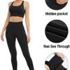 YOUNGCHARM 4 Pack Leggings with Pockets for Women,High Waist Tummy Control Workout Yoga Pants - Image 3