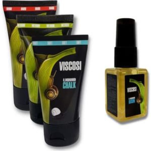 Viscosi Pole Grips Set for Hands and Body (4-Pack ). Liquid Chalk-Based Grips for Dry Hands (Soft+Medium+Hard). Pole Dance Body Grip Rosin-Based for poledancing (1oz x 4).